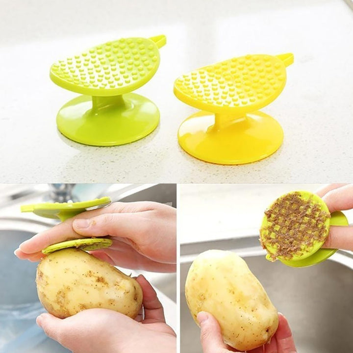 Plastic Potato Peeler Double Sided Carrot Cleaning Brush Scraper Kitchen Tool freeshipping - Etreasurs