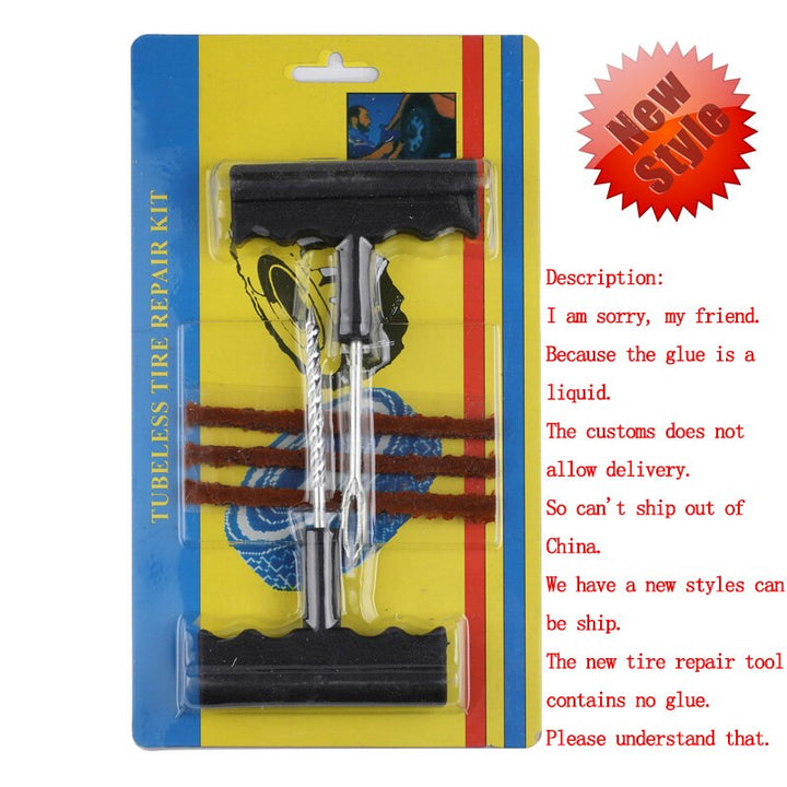 Car Tire Repair Tool Kit For Tubeless Emergency Tyre Fast Puncture Plug Repair Block Air Leaking For Car/Truck/Motobike freeshipping - Etreasurs