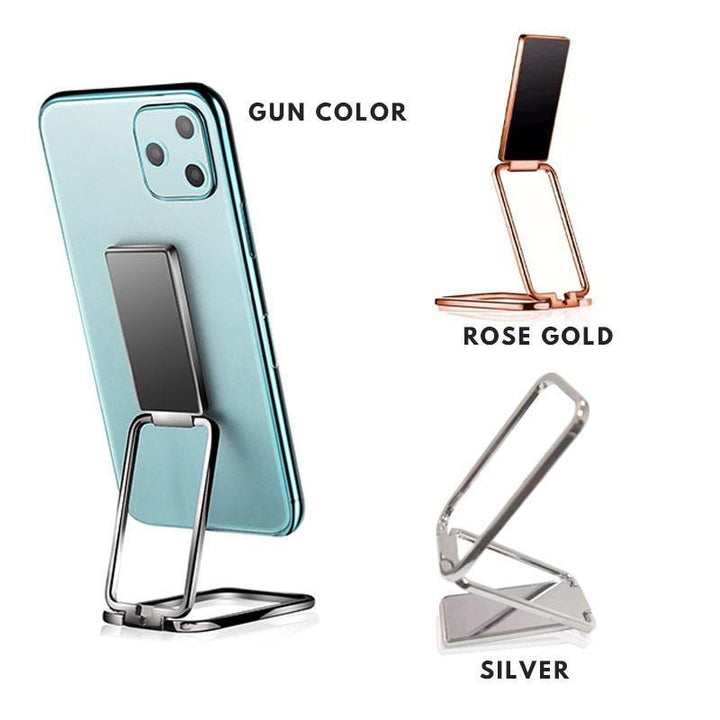 New Square Double Magic Ring Phone Holder Stand Metal Phone Holder Foldable Mobile Phone Stand Folding Sticky Desktop freeshipping - Etreasurs