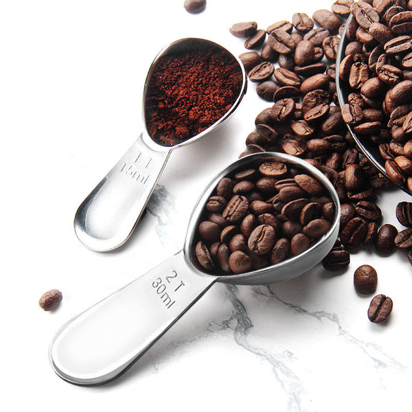 304 Stainless Steel Measuring Spoon Set Coffee Appliance Measuring Spoon Kitchen Baking Tools 15-30ml Scale Spoon freeshipping - Etreasurs