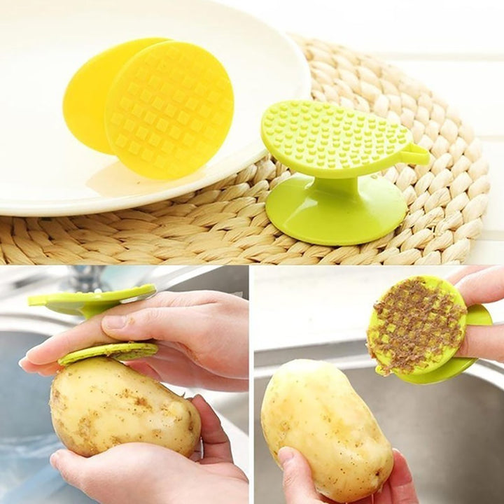 Plastic Potato Peeler Double Sided Carrot Cleaning Brush Scraper Kitchen Tool freeshipping - Etreasurs