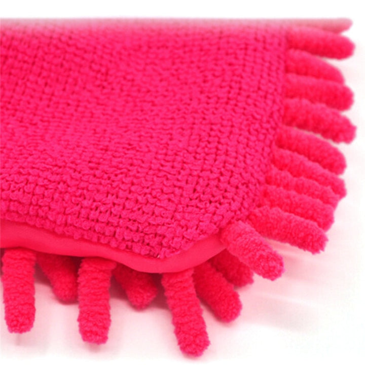 2 in 1 Ultrafine Fiber Chenille Microfiber Car Wash Glove Mitt Soft Mesh backing no scratch for Car Wash and Cleaning freeshipping - Etreasurs