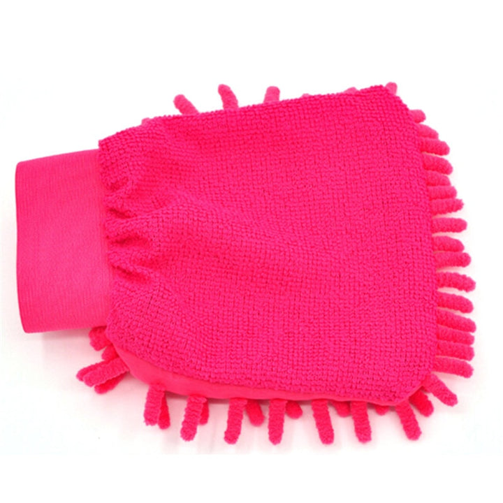 2 in 1 Ultrafine Fiber Chenille Microfiber Car Wash Glove Mitt Soft Mesh backing no scratch for Car Wash and Cleaning freeshipping - Etreasurs