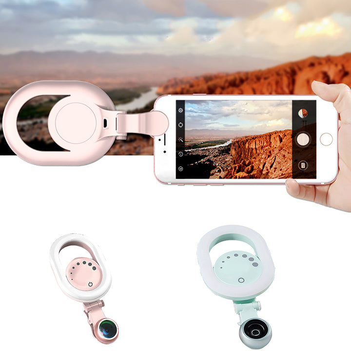 Girl Lady Phone Selfie Soft LED Light Live Clip Beauty Face Wide Angle Lamp freeshipping - Etreasurs