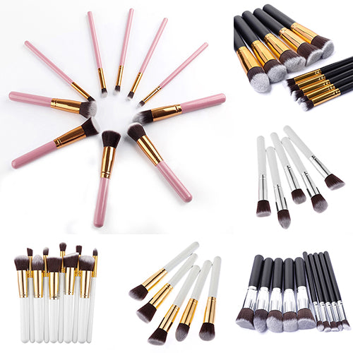 10Pcs Makeup Cosmetic Tool Eyeshadow Powder Foundation Cheek Brush Set freeshipping - Etreasurs