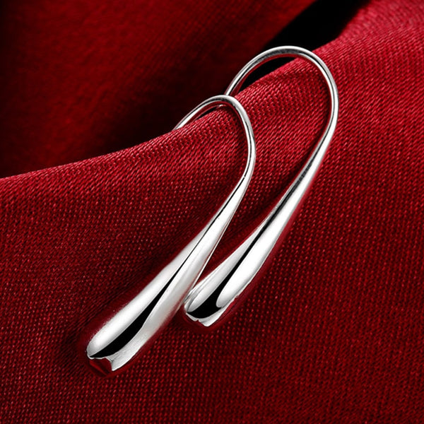 925 Silver Earring Fashion Jewelry Teardrop/Water drop/Raindrop Dangle Earrings For Women Valentine Gifts freeshipping - Etreasurs