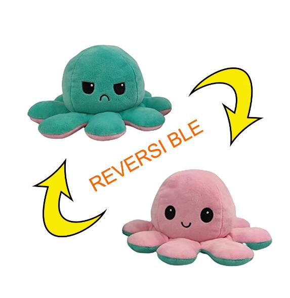 20cm  Reversible Octo-Plushie  Flip Octopus Stuffed Plush freeshipping - Etreasurs