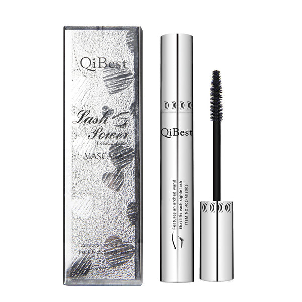 Makeup Qibest Silver Tube Big Eye Mascara Slender Curling Waterproof Not Smudge