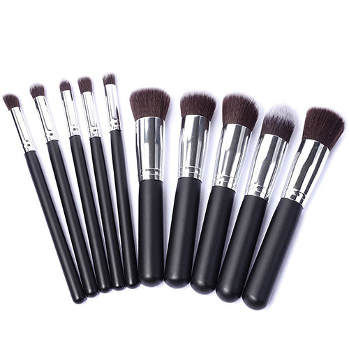 10Pcs Makeup Cosmetic Tool Eyeshadow Powder Foundation Cheek Brush Set freeshipping - Etreasurs