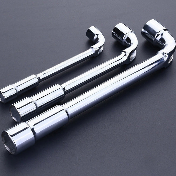 Hardware L Type Pipe Wrench 45 Steel Double Elbow Angle Perforation Repair Tools freeshipping - Etreasurs