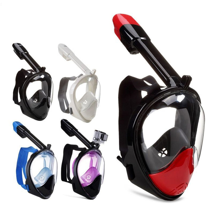 Anti-fog Swimming Diving Breath Full Face Mask Surface Snorkel Scuba for GoPro freeshipping - Etreasurs