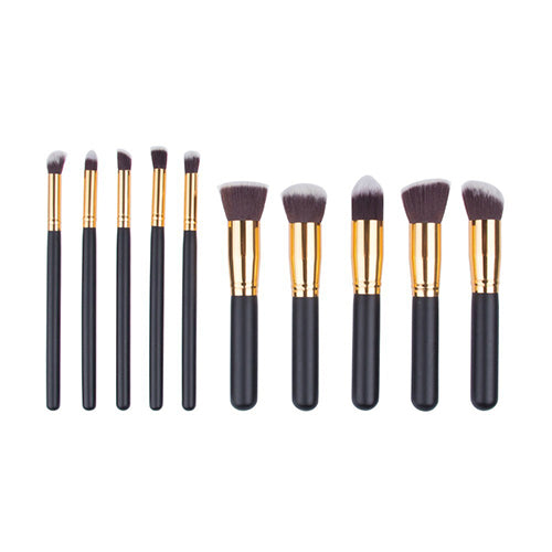 10Pcs Makeup Cosmetic Tool Eyeshadow Powder Foundation Cheek Brush Set freeshipping - Etreasurs