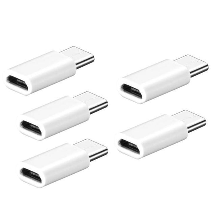 5Pcs Micro USB to USB-C Type-C Data Charging Adapter for Samsung Galaxy S8 Nokia freeshipping - Etreasurs