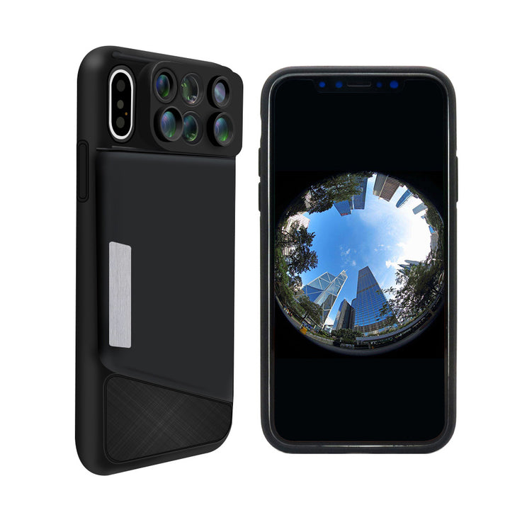 Camera Lens Phone Case for iPhone XR XS Max Fisheye Wide Angle Macro Lens Phone Cover Mobile Phone Lensese Case Full Coverage freeshipping - Etreasurs