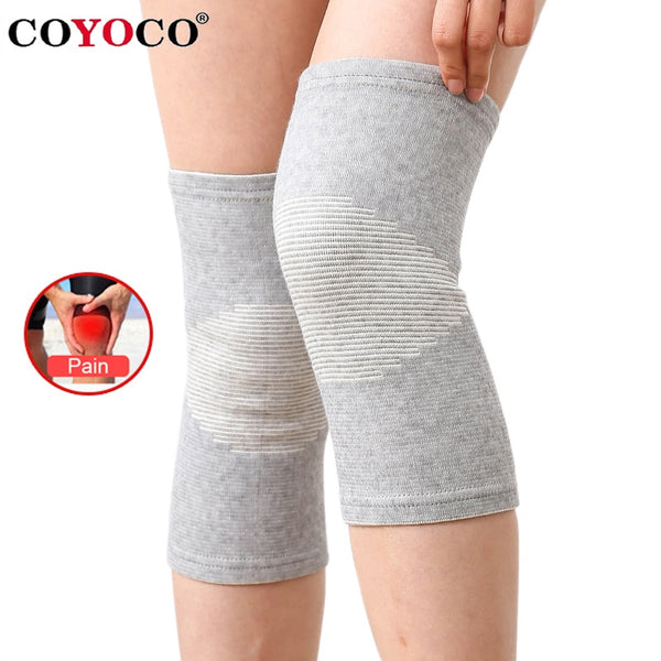 1 Pcs Knee Support Protector Leg Arthritis Injury Gym Sleeve Elasticated Bandage knee Pad Charcoal Knitted Kneepads Warm