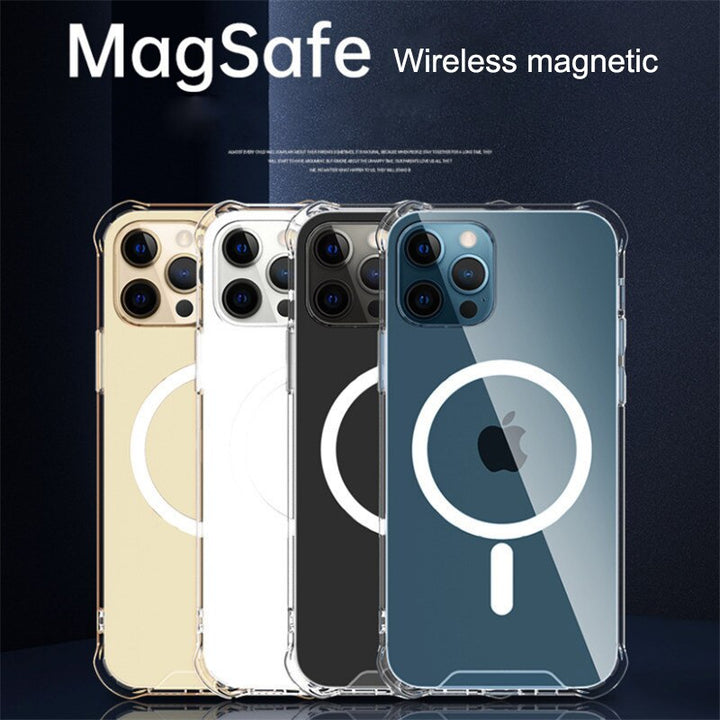 Magnetic Case For iPhone 12 Pro  Magsafe Charger Protective Case For iPhone12 Mini Wireless Charger Transparent Capa freeshipping - Etreasurs