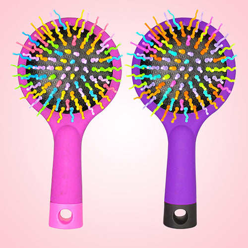 Rainbow Comb Volume Brush Candy Tone Magic Hairbrush with Mirror for Hair Tangle freeshipping - Etreasurs