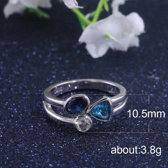 Hot Selling Europe And America New Style Cool Beautiful Irregular Three-Color Ring Support freeshipping - Etreasurs
