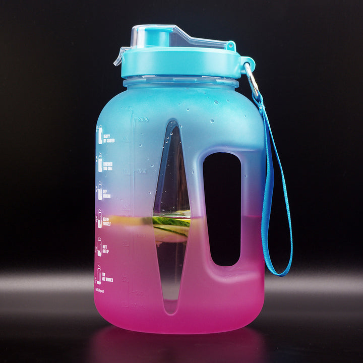 2.2L Sports Bottle PETG Frosted Gradient Fitness Outdoor Scale Space Cup Water Bottle freeshipping - Etreasurs