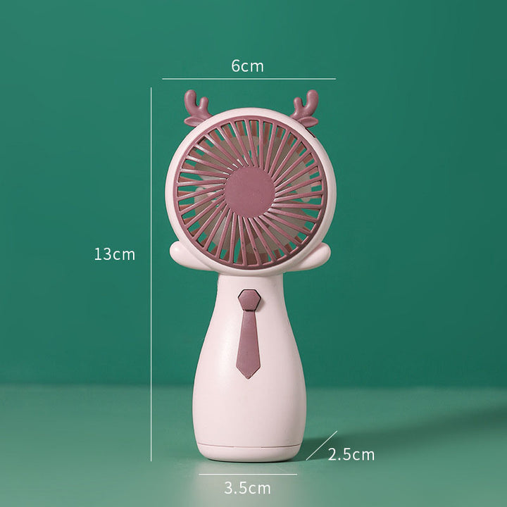 Girls Fan Cute Fan Antlers Small Fan Handheld Fan Mini Portable Fan Company Gift Fan freeshipping - Etreasurs