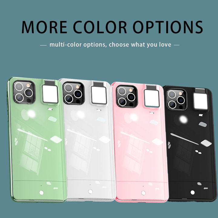 Flash Phone Case Protective Cover Fill Light Camera Bracket Holder for Apple Iphone X 11 12 Pro Max freeshipping - Etreasurs