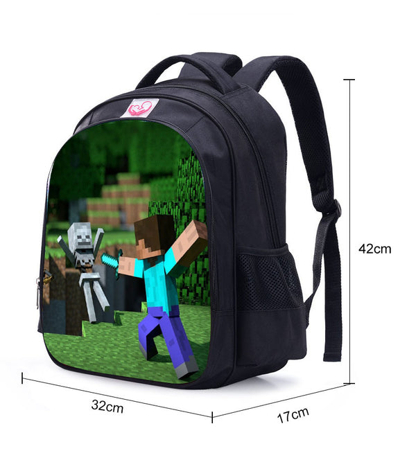 Teenager MineCraft Cartoon Backpack Boy Cartoon School Bags