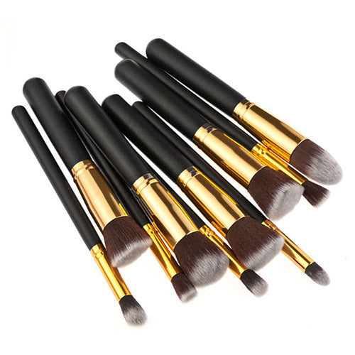 10Pcs Makeup Cosmetic Tool Eyeshadow Powder Foundation Cheek Brush Set freeshipping - Etreasurs