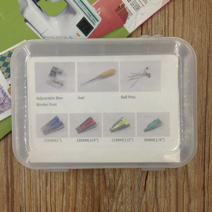 16Pcs/Set Fabric Bias Tape Maker Awl Presser Foot Tools Kit for Sewing Quilting freeshipping - Etreasurs