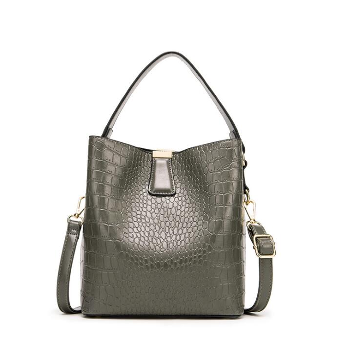 Crocodile Pattern Bucket Bags Leather Handbags Women Crossbody Bags Totes Ladies Shoulder Messenger Bag Female Purses freeshipping - Etreasurs