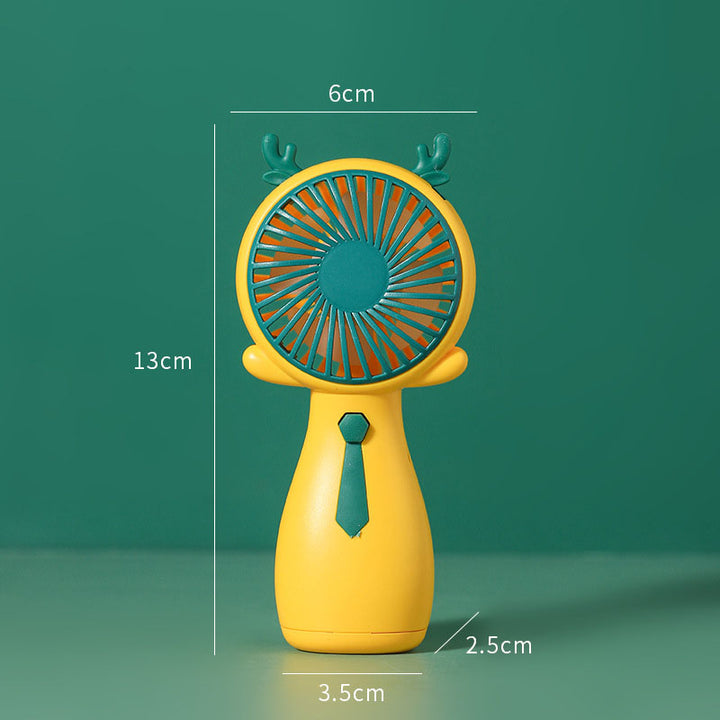 Girls Fan Cute Fan Antlers Small Fan Handheld Fan Mini Portable Fan Company Gift Fan freeshipping - Etreasurs