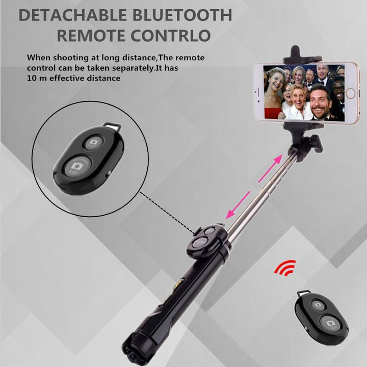 Mini Selfie Stick Foldable Tripod 3 in 1 Universal Romote Bluetooth Stick freeshipping - Etreasurs