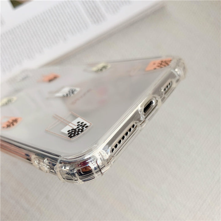 Bubble tea shockproof phone Case for iphone X XR XS XS Max Silicone Gel case for iphone 6 6s 7 8 plus Corner anti-fall cover freeshipping - Etreasurs