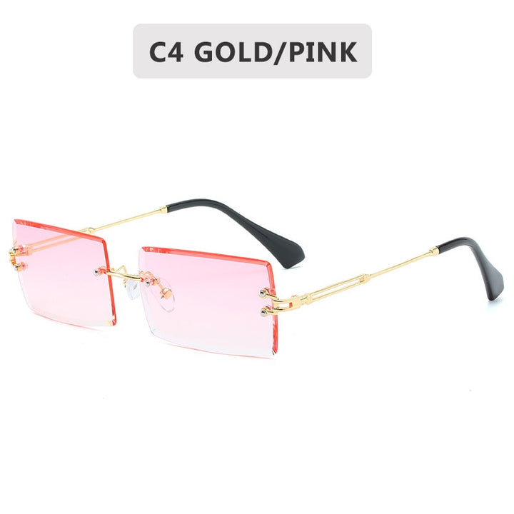 Retro Sunglasses Women Brand Designer Fashion Rimless Gradient Sun Glasses Shades Cutting Lens Ladies Frameless Eyeglasses freeshipping - Etreasurs