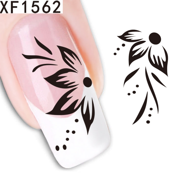 Water Transfer Tattoo Decal Flower Feather Owl Nail Art Sticker Beauty Decor freeshipping - Etreasurs