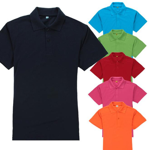 Men's  Cotton Pique Polo Shirt freeshipping - Etreasurs