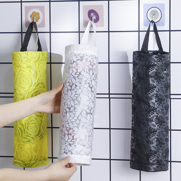 Garbage Bag Storage Bag Kitchen Wall Mounted Plastic Bag Collector Removable Large Capacity Shopping Bag Organizer Bag freeshipping - Etreasurs