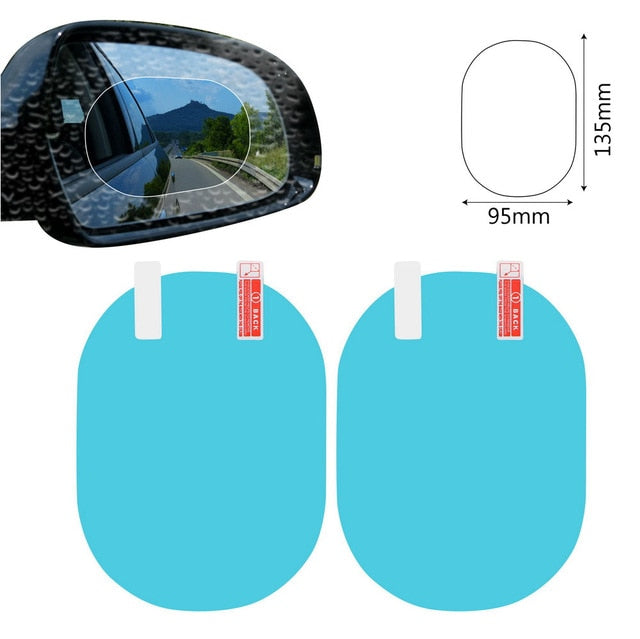 2PCS Car Mirror Window Clear Film Anti Dazzle Car Rearview Mirror Protective Film Waterproof Rainproof Anti Fog Car Sticker freeshipping - Etreasurs