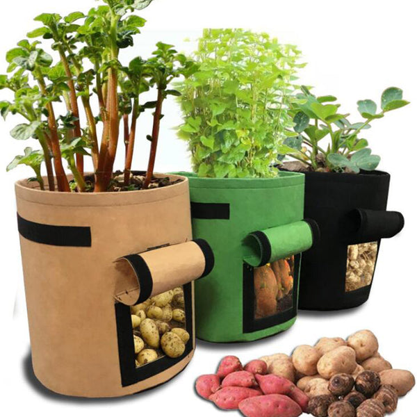 3 size Plant Grow Bags home garden Potato pot greenhouse Vegetable Growing Bags Moisturizing jardin Vertical Garden Bag seedling freeshipping - Etreasurs