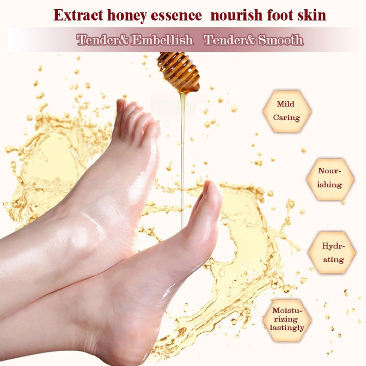 Natural Honey Extract Exfoliating Feet Skin Care Moisturizing Brighten Foot Mask freeshipping - Etreasurs