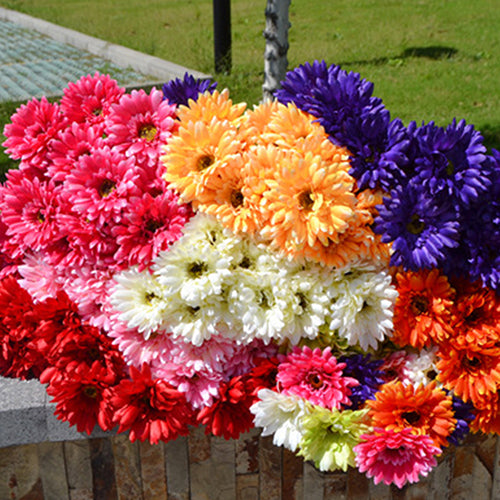 1 Pc Artificial Silk Gerbera Daisy Flower Wedding Party Bouquet Home Garden Decor freeshipping - Etreasurs