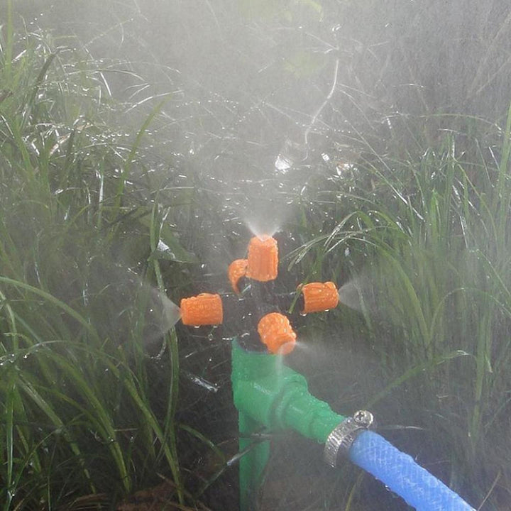5 Heads Adjustable Fog Mist Nozzle Spray Greenhouse Automatic Sprinkler Adapter freeshipping - Etreasurs
