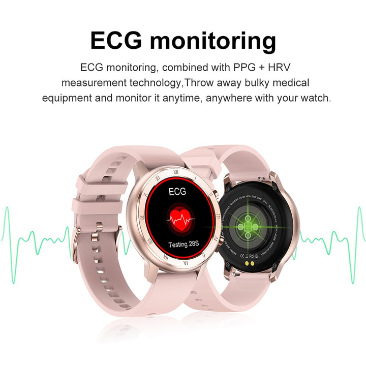 Full Touch Smart Watch Women IP68 Waterproof Bracelet ECG Heart Rate Monitor Sleep Monitoring Sports Smartwatch For Ladies freeshipping - Etreasurs