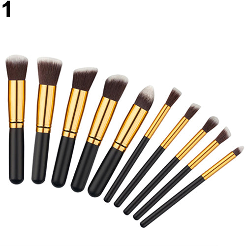 10Pcs Makeup Cosmetic Tool Eyeshadow Powder Foundation Cheek Brush Set freeshipping - Etreasurs