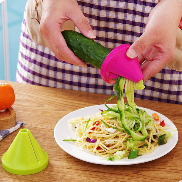 Mini Funnel Spiral Slicer Vegetable Shredded Carrot Cucumber Cutter Cooking Tool freeshipping - Etreasurs