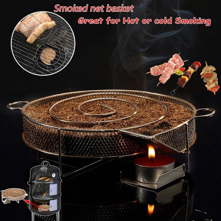 Cold Smoke Generator for BBQ Grill or Smoker Wood Dust Hot and Cold Smoking Salmon Meat Burn Stainless Cooking Bbq Tools freeshipping - Etreasurs