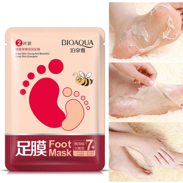 Natural Honey Extract Exfoliating Feet Skin Care Moisturizing Brighten Foot Mask freeshipping - Etreasurs