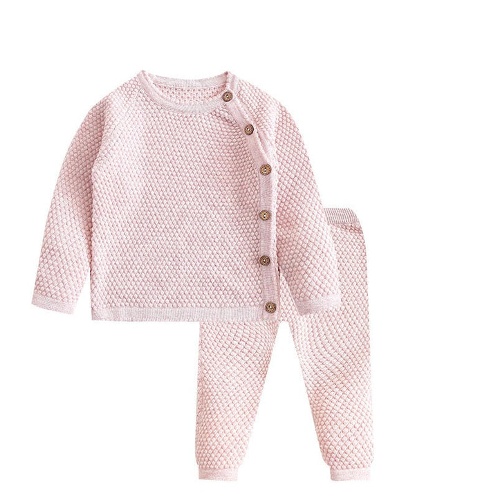 Baby Boy Girl Clothes Sets Spring Autumn Solid Newborn Baby Girl Clothing Long Sleeve Tops + Pants Outfits Casual Baby Pajamas freeshipping - Etreasurs