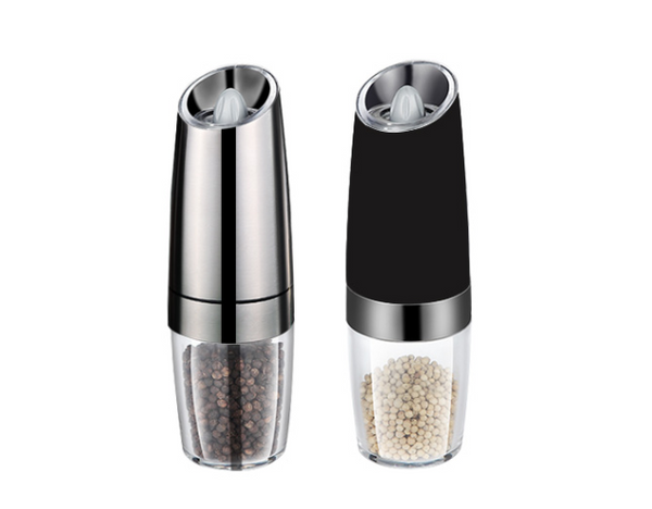 Homgeek Salt Pepper Mills Portable Automatic Electric Gravity Pepper Grinder Electric Pepper Grinder Kitchen Cooking BBQ Tools freeshipping - Etreasurs