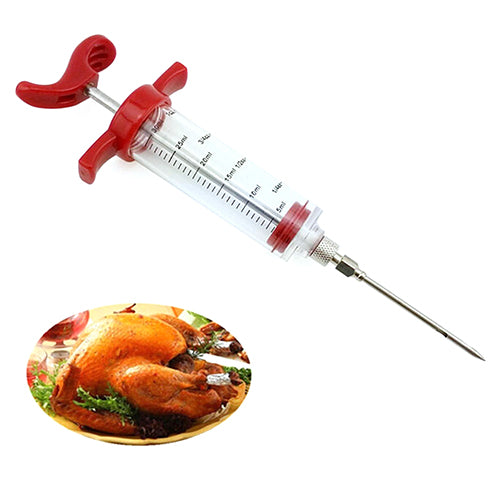 30ml BBQ Meat Marinade Sauce Seasoning Syringe Injector Kitchen Cooking Tool freeshipping - Etreasurs