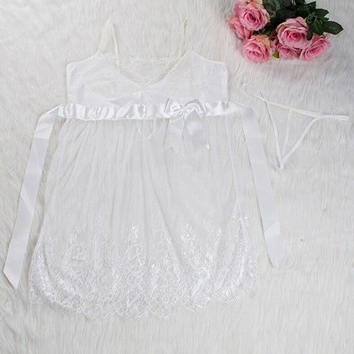 Sexy Lace Lingerie Dress  Nightwear Underwear Babydoll Sleepwear G-String freeshipping - Etreasurs